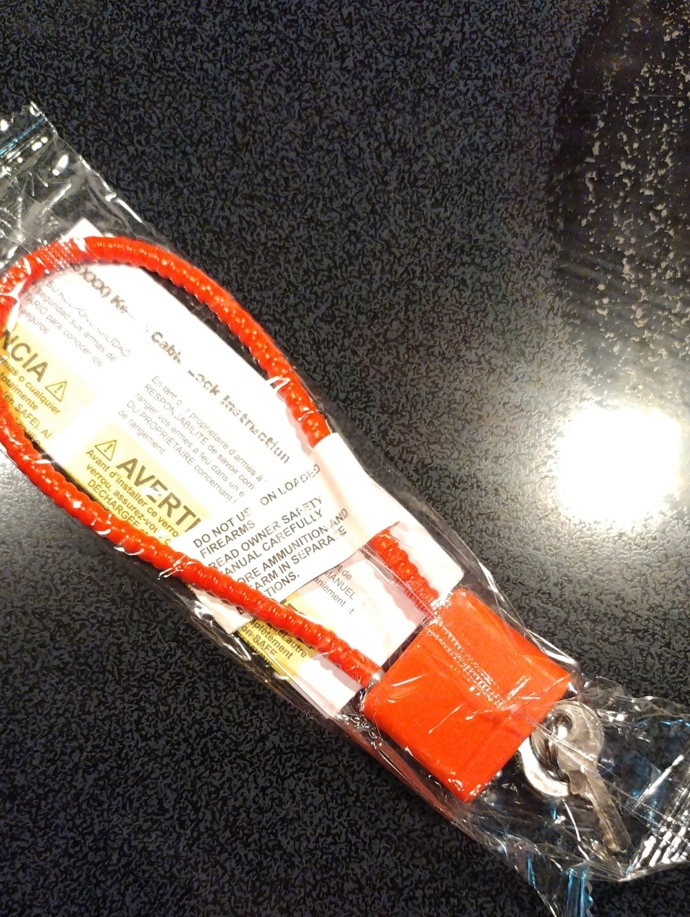 Red Cable Lock Keyed Padlock